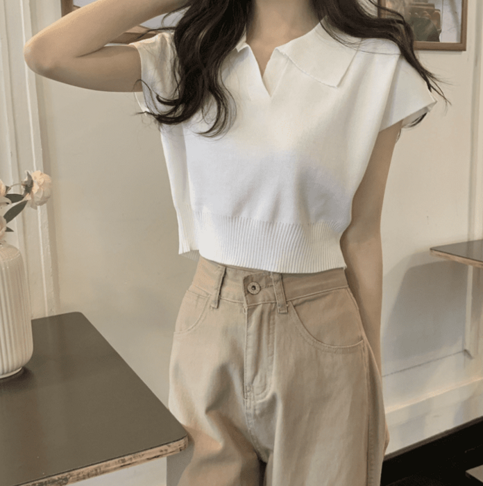 トップス v KOEISTORE ニットトップス レディース 春 夏 春夏 黒 白 ニット